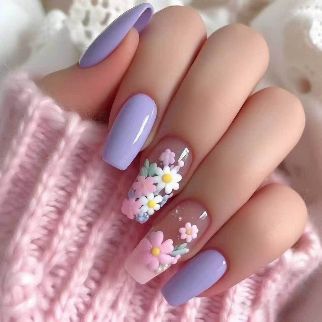 Floral Acrylic Nail Art Kit
