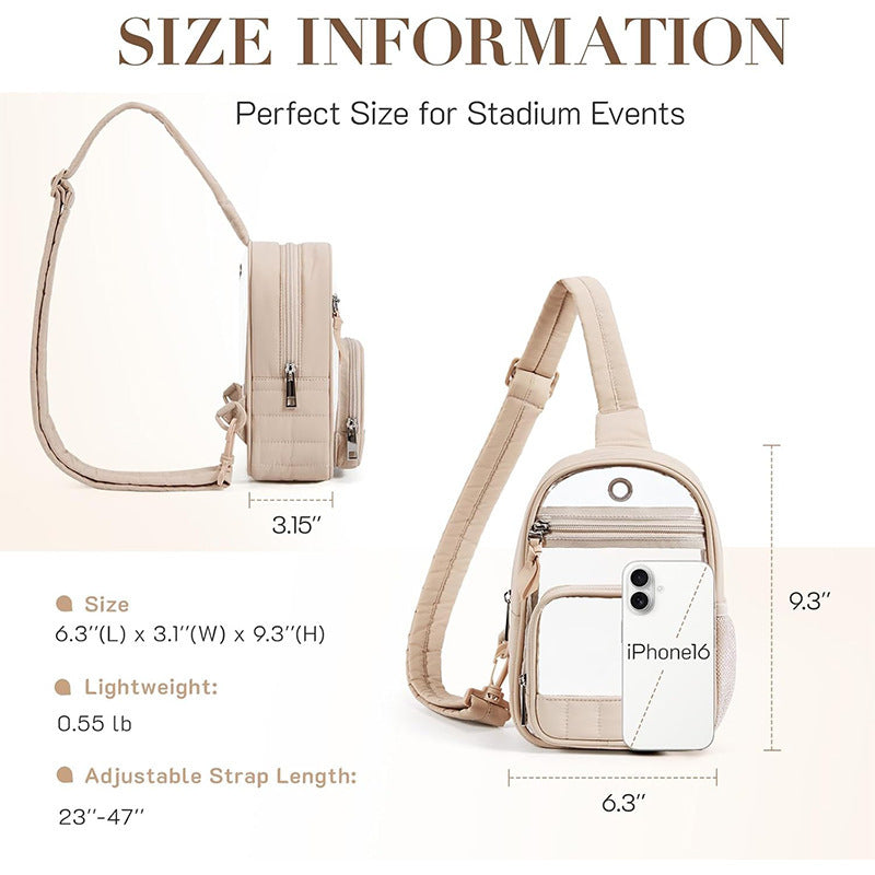 Multifunctional Transparent Sling Bag Stornfield