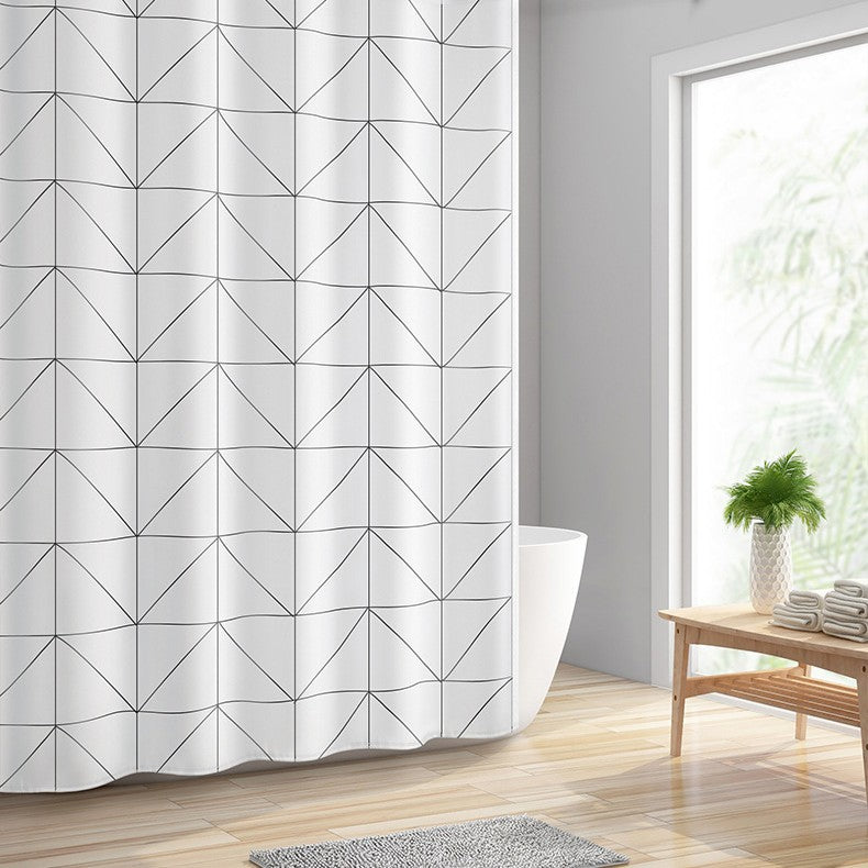 Modern Geometric Pattern Shower Curtain Stornfield