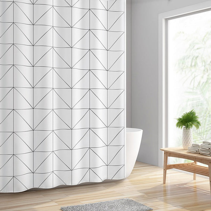 Modern Geometric Pattern Shower Curtain Stornfield