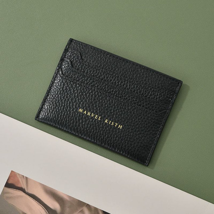 Textured Leather Card Holder Stornfield