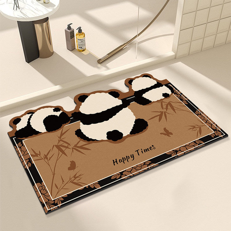 Panda-Themed Decorative Bath Mat