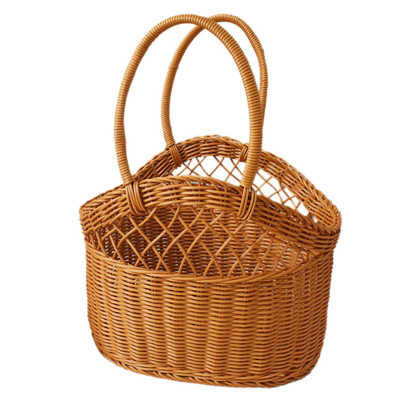 Handwoven Market Tote Basket Stornfield