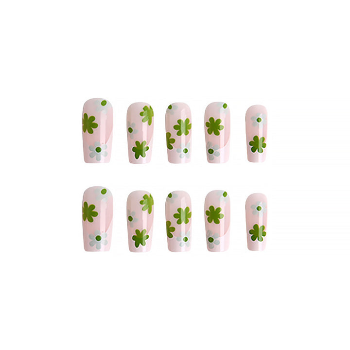 Artful Nail Tips with Floral Pattern Stornfield