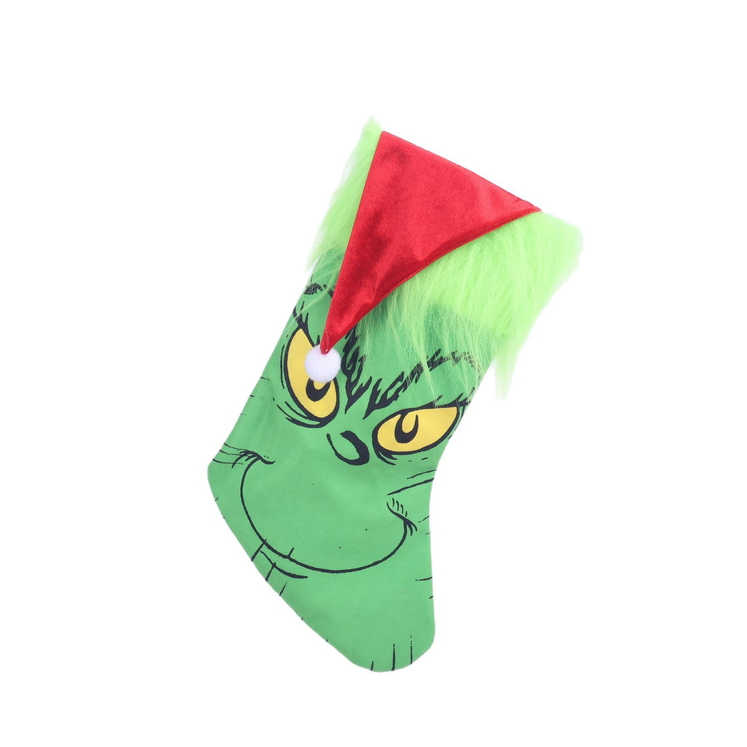 Funny Christmas stocking in Grinch design