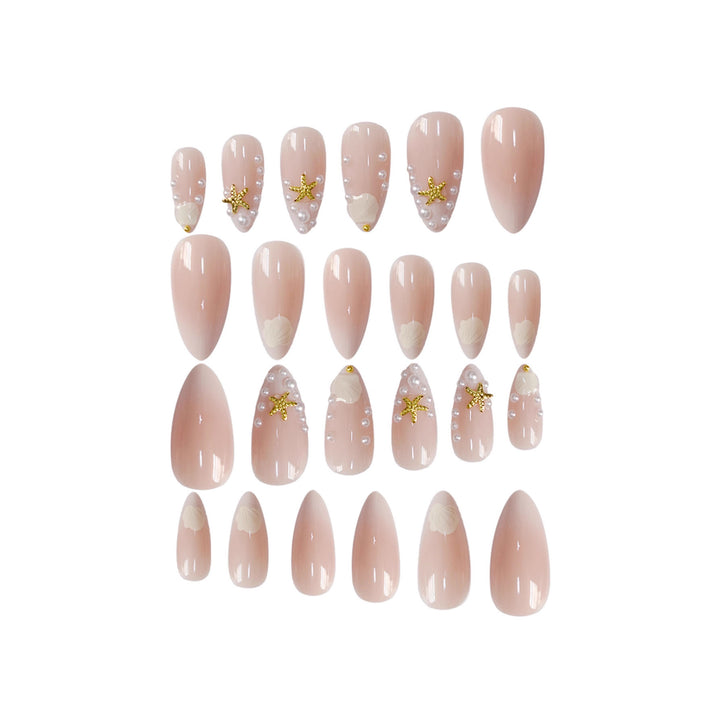 Ornate Seashell and Starfish Nail Art Enhancements Stornfield