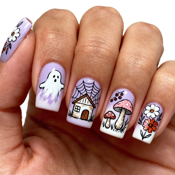 Artificial artificial nails with autumn patterns Stornfield