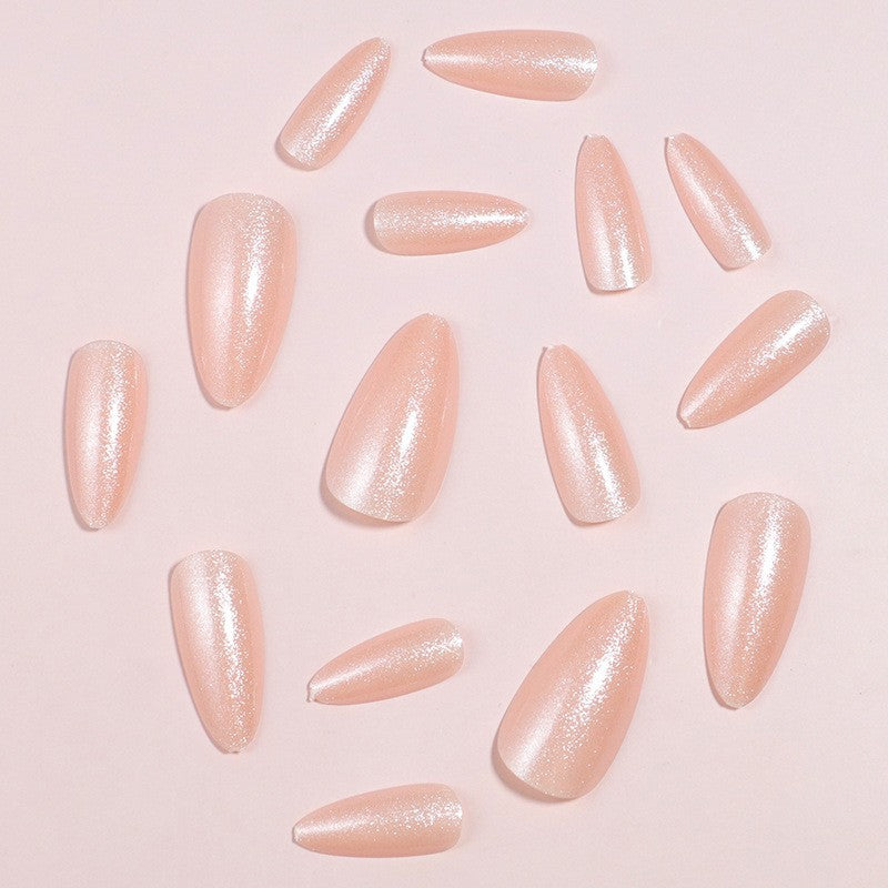 Glittering Almond-Shaped Press-On Nails Set Stornfield