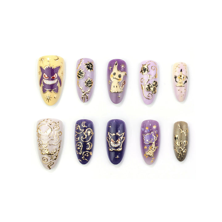 Thematic Halloween Press-On Nail Set