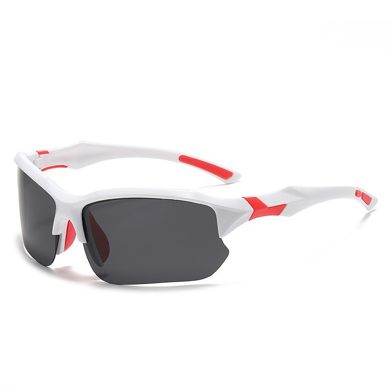 Unisex nan sporty performance sunglasses with semi-rim polarized UV protection anti-slip nose pads Stornfield