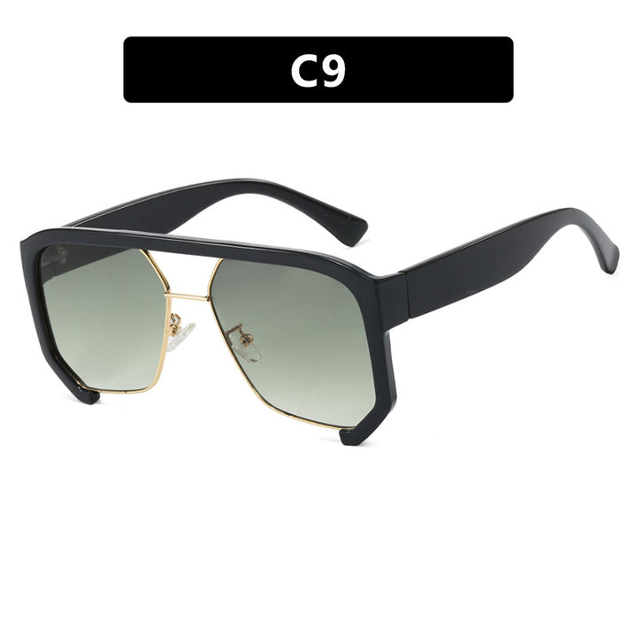 Ladies fashionable oversized sunglasses with elegant, faceted frame construction Stornfield