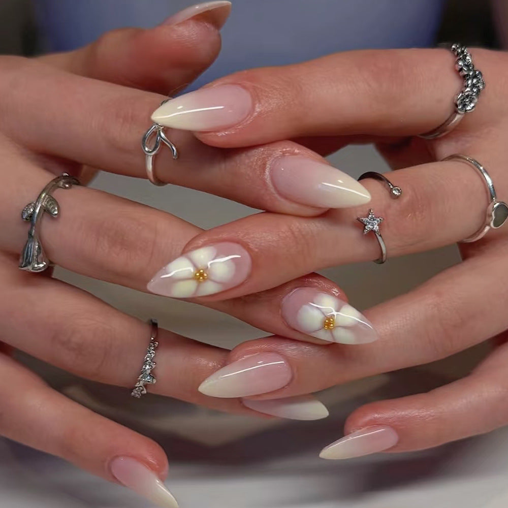 Elegant Floral Press-On Nail Art Stornfield