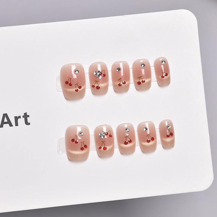 Glamorous Heart-Themed Press-On Nail Set Stornfield