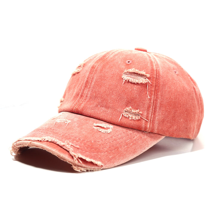 Women's washed baseball cap with destroyed look Stornfield
