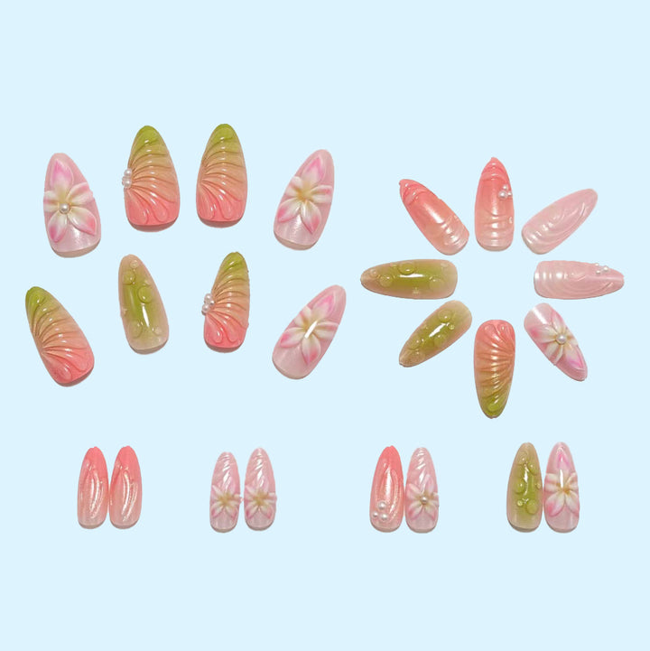 Artificia Nails with Floral 3D Design Stornfield