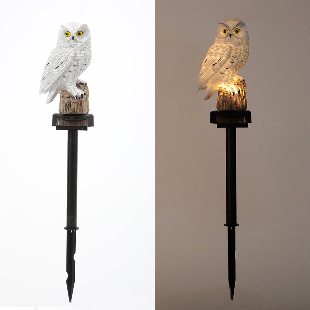 Solar-Powered Owl Garden Stake Light With Realistic Resin Perched Sculpture And Automatic Dusk-To-Dawn LED Stornfield