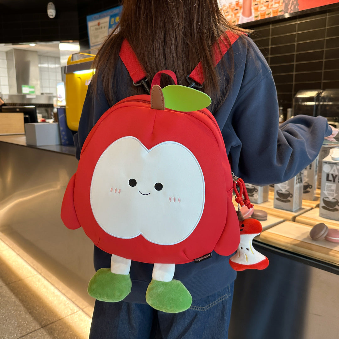 Plush backpack with apple motif Stornfield