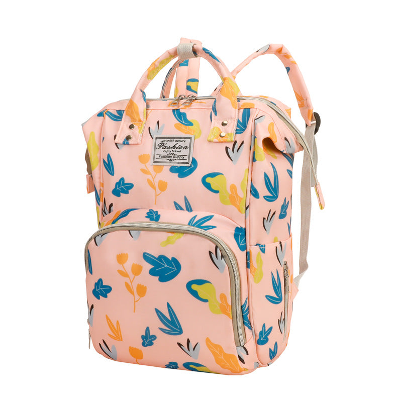 Floral Print Multi-Functional Diaper Backpack Stornfield