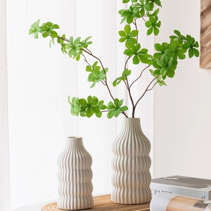Stylish ceramic vase with wave structure Stornfield