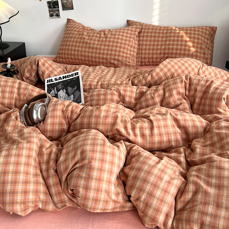 Cozy Checked Duvet Cover Set