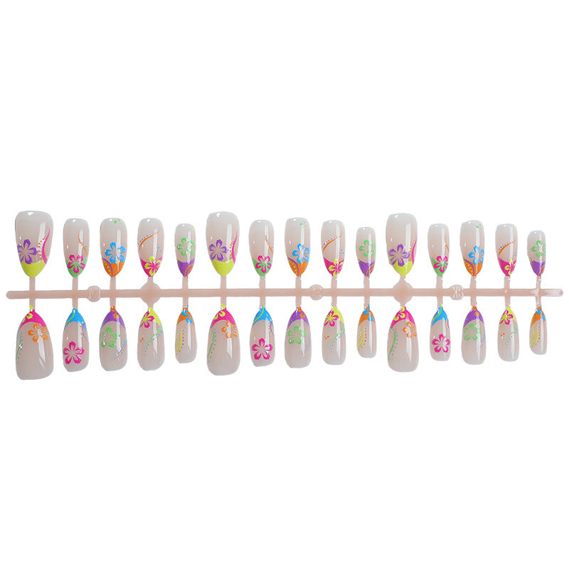 Exotic Floral Press-On Nail Art Stornfield