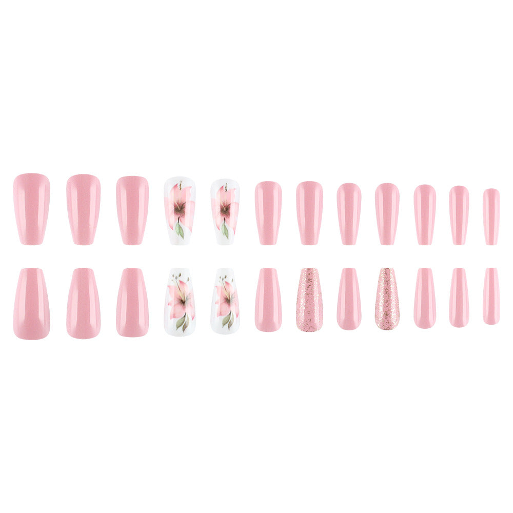 Floral Design Press-On Nail Art Set Stornfield