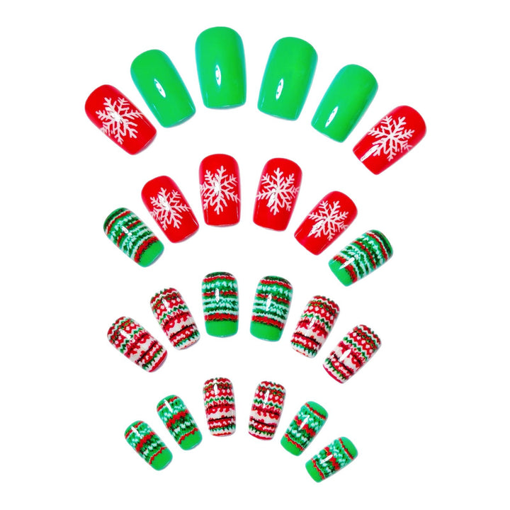Artificial Nails in Festive Winter Design Stornfield