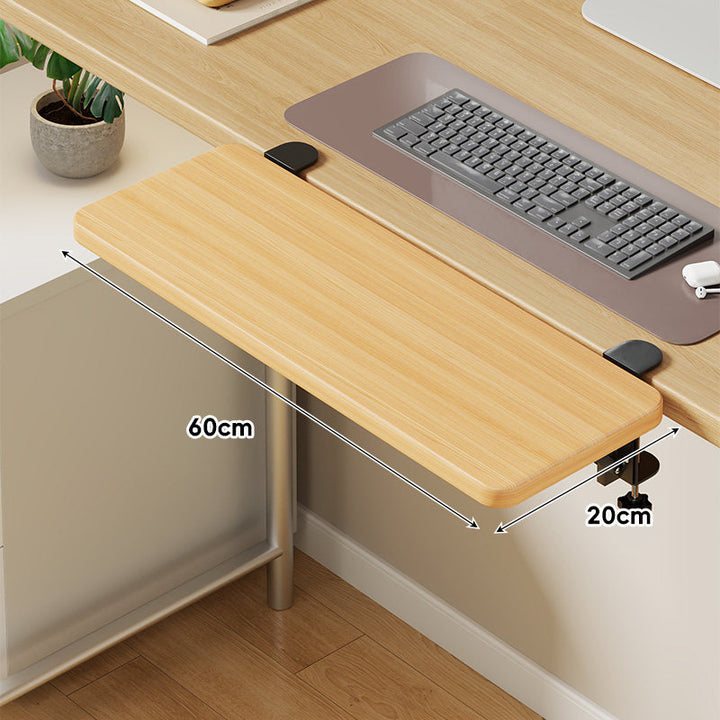 Under-Desk Sliding Keyboard Tray and Desk Extender with Smooth Glide Mount