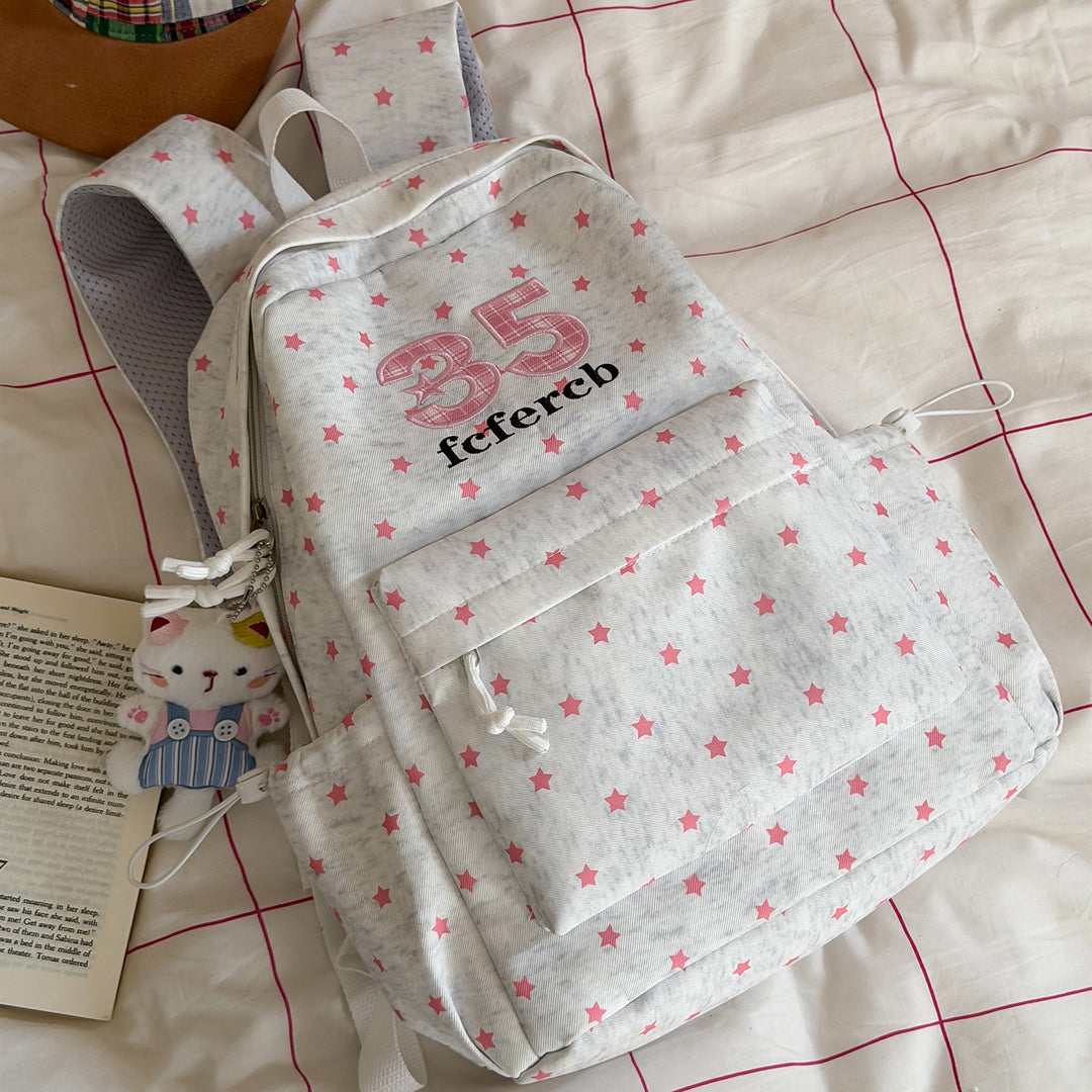 Playful Star-Patterned School Backpack Stornfield