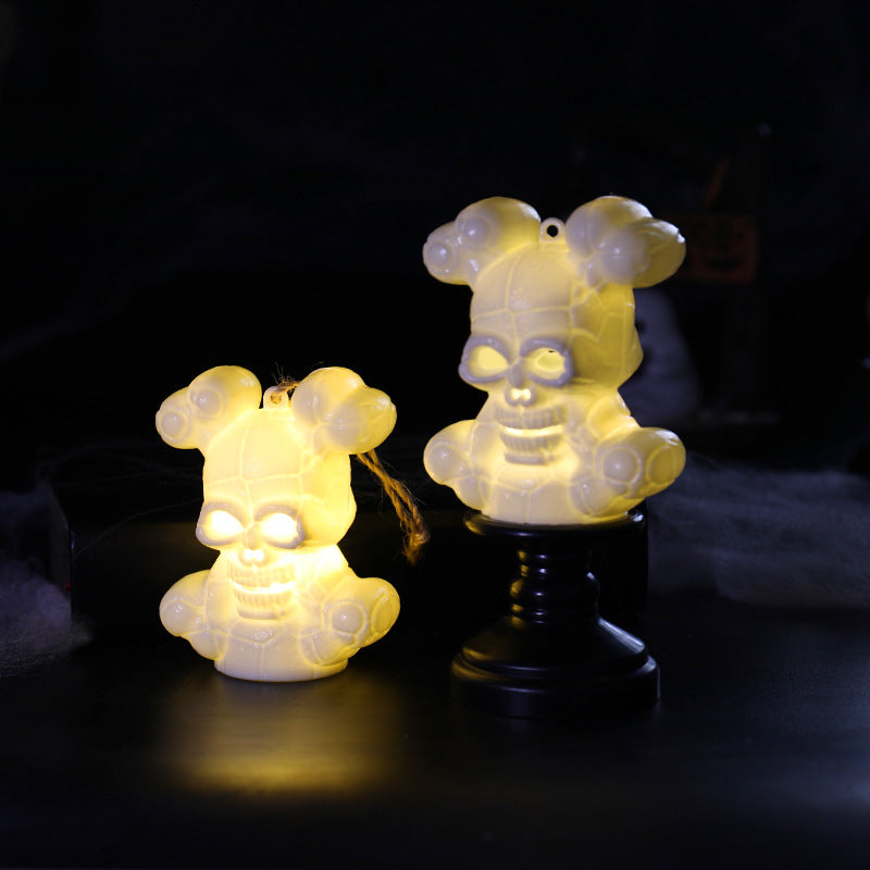 LED Skull Candle Holder