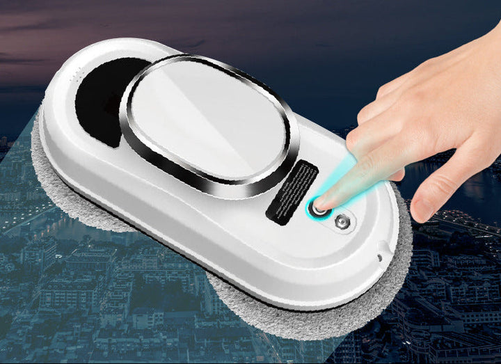 robotic window cleaner with dual spinning microfiber mops and spray function Stornfield
