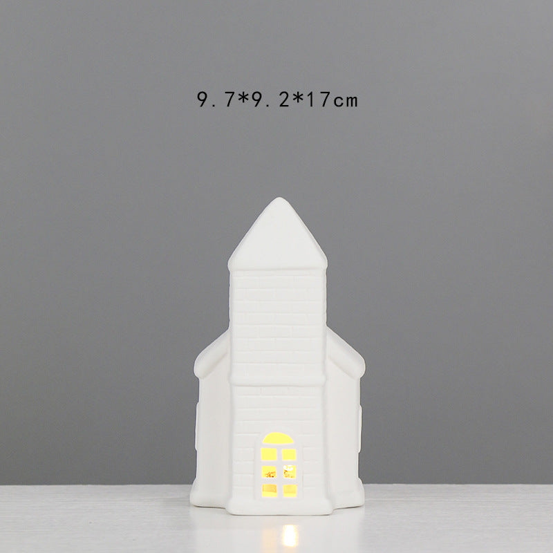Decorative Ceramic House Lantern Stornfeild