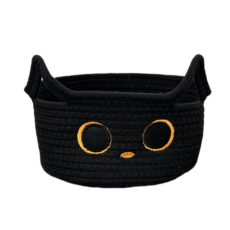 Ladies Playful Storage Basket with Cat Design Stornfield