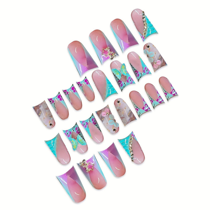 Artistic 3D Floral Press-On Nail Art Stornfield
