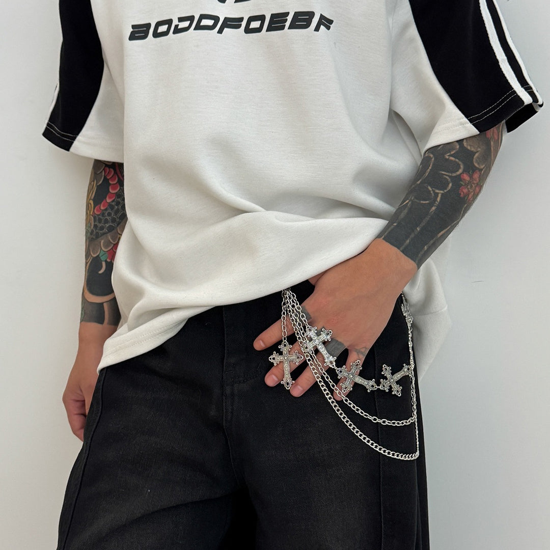 Fashionable chain belt with cross pendants Stornfield