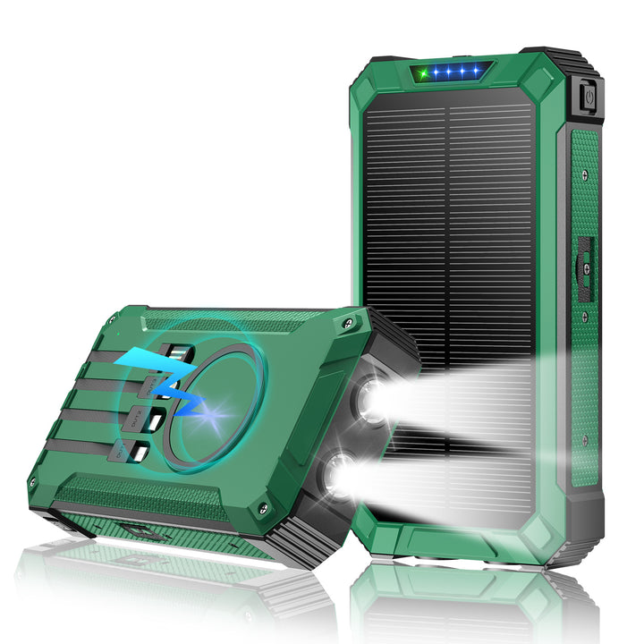 Solar and fast charging power bank with LED flashlight Stornfield