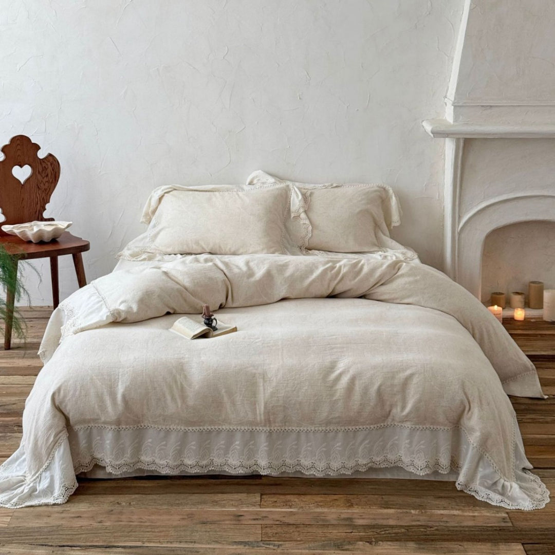 Cotton‑Linen Bedding Set