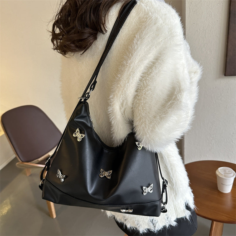 Elegant Butterfly Embellished Shoulder Bag