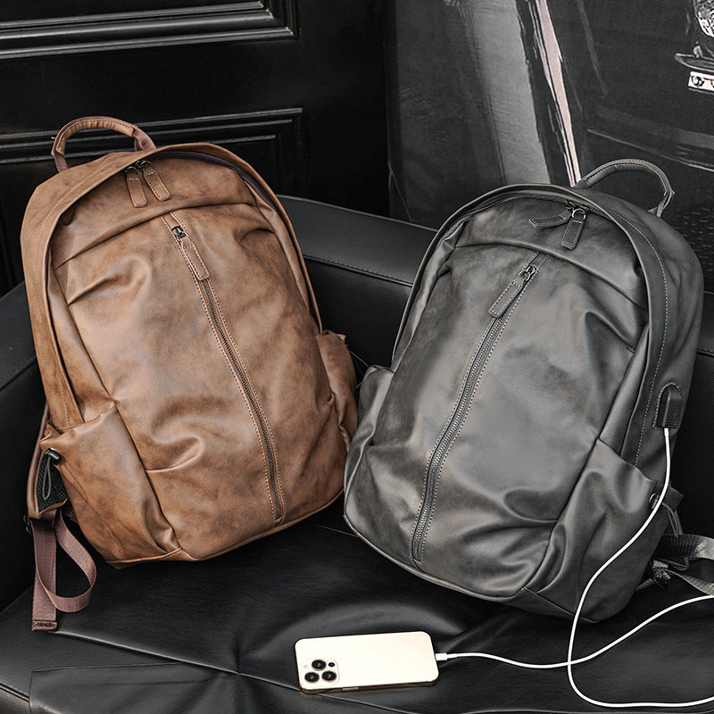 Elegant Backpack Made of Durable Faux Leather with Multifunctional Compartments Stornfield