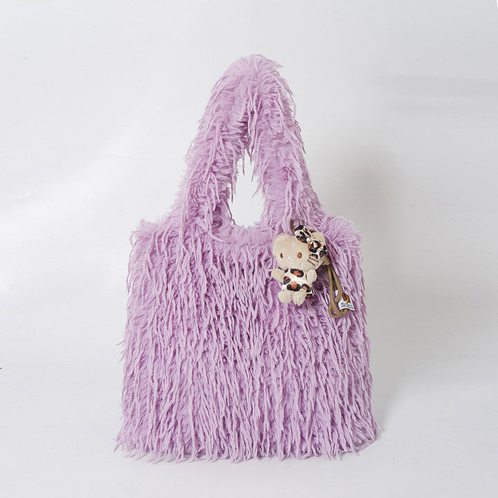 Plush Textured Shopping Tote