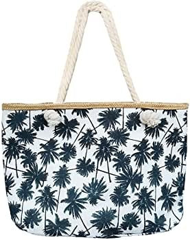 Large tote bag with tropical leaf design Stornfield