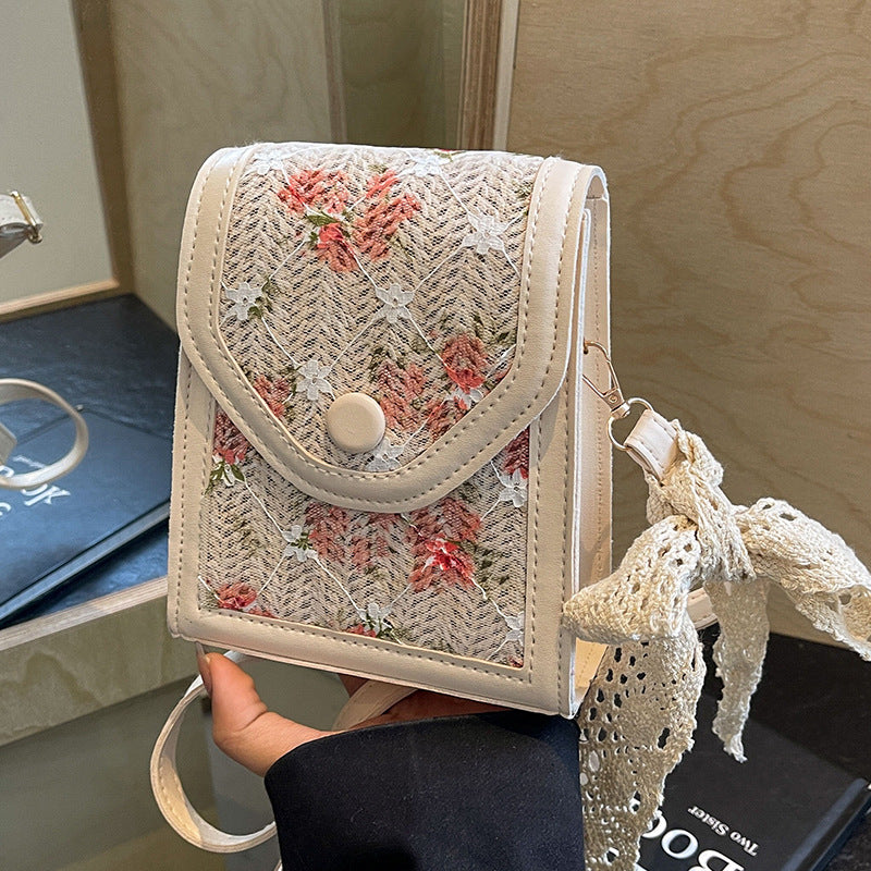 Floral Patterned Crossbody Handbag