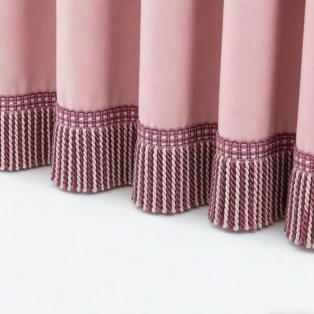 Noble curtain with fringe trim Stornfield