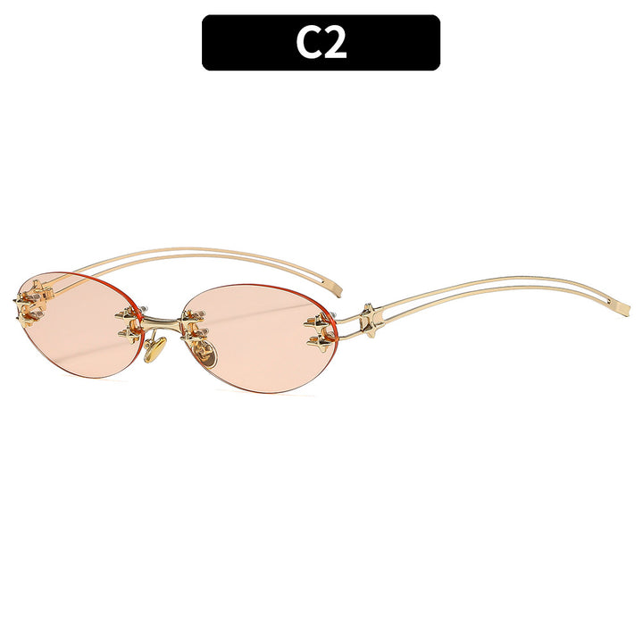 Futuristic Minimalist Oval Sunglasses