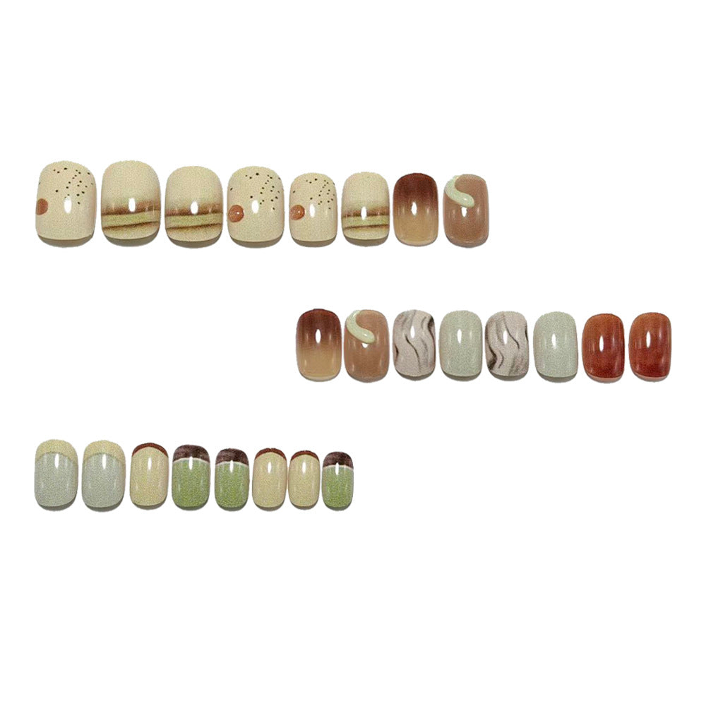 Luxury Artificial Nails In Elegant Marble Design Stornfield
