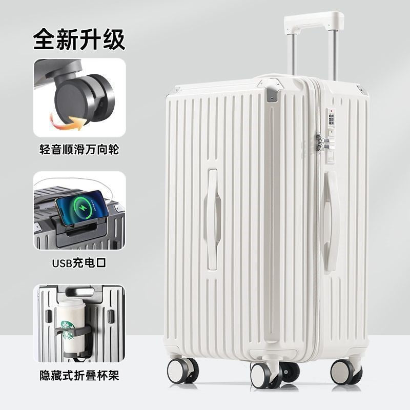 Hard-shell suitcase with ergonomic design and integrated USB port Stornfield