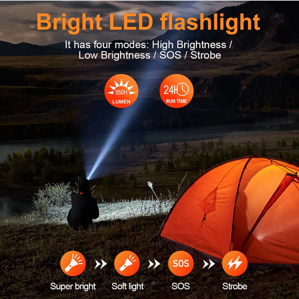 Solar-powered power bank with LED flashlight and sturdy housing Stornfield