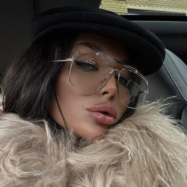 Women's elegant square sunglasses with gold accents Stornfield