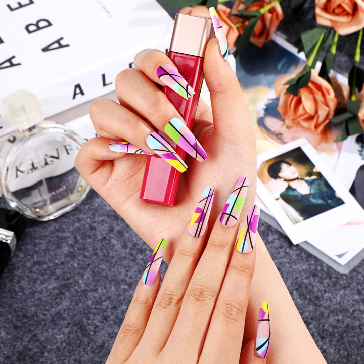 Artificial nails in modern geometric design Stornfield
