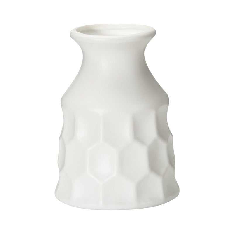 Textured Honeycomb Ceramic Vase Stornfeild